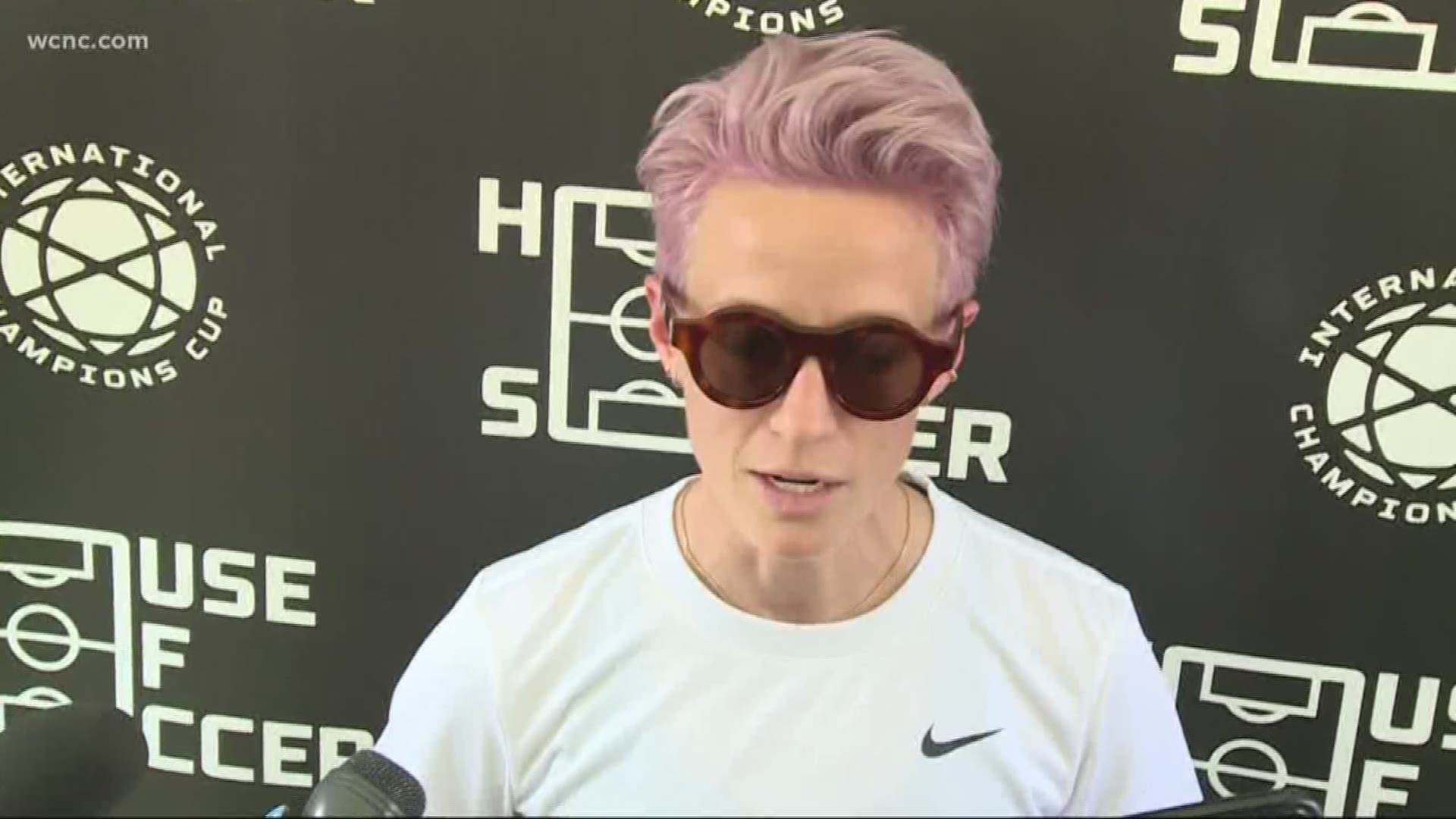Rapinoe was in Charlotte for House of Soccer and the International Champions Cup match.