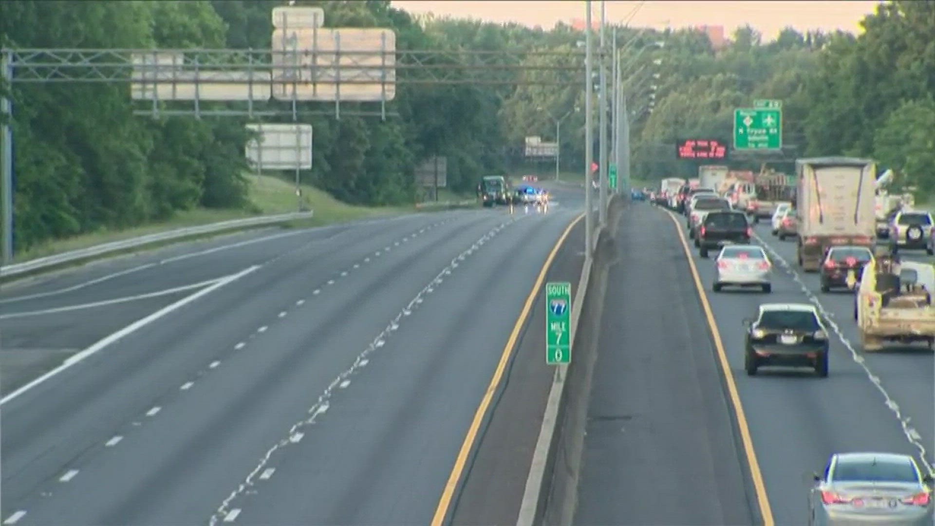I-77 NB shut down for hours after fatal crash involving pedestrian ...