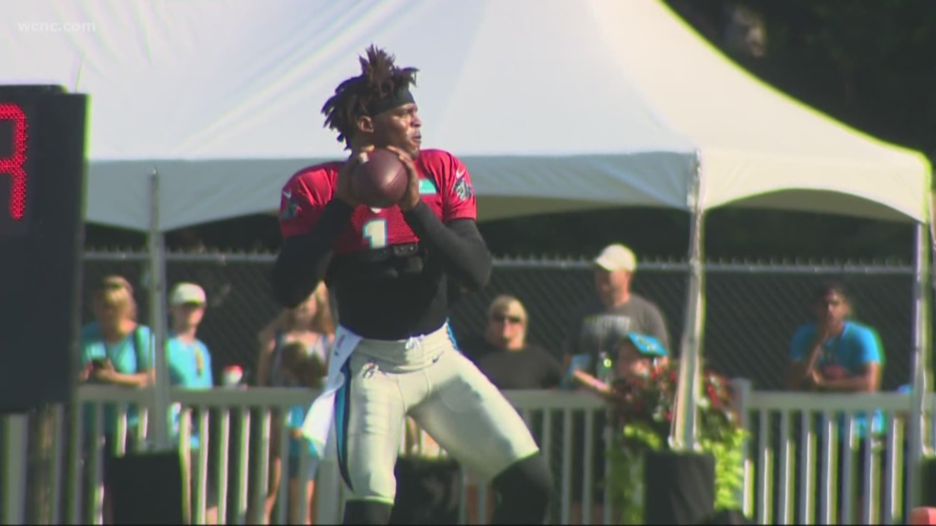 The Carolina Panthers have two more workouts before heading back to Charlotte for Friday night's Fan Fest.