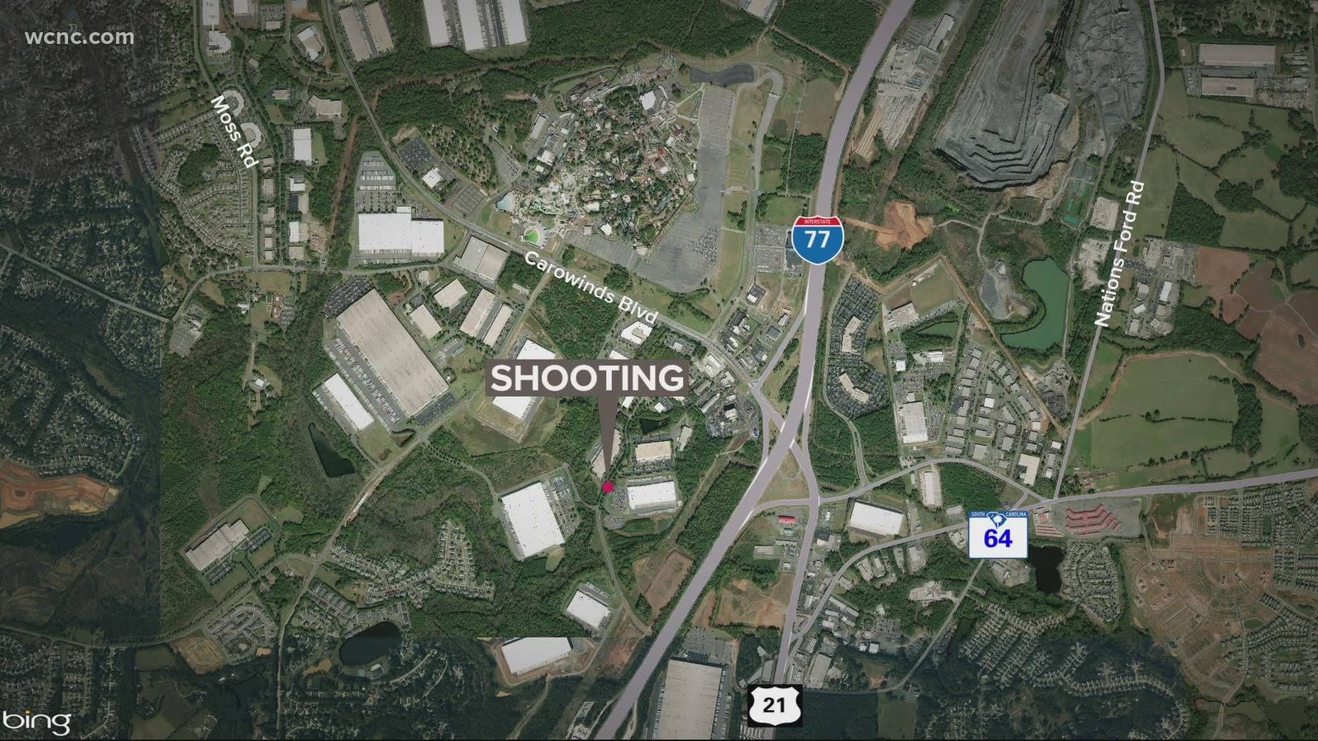 The search for a gunman continues after a deadly shooting at Sleep Inn Hotel near Carowinds Blvd.
