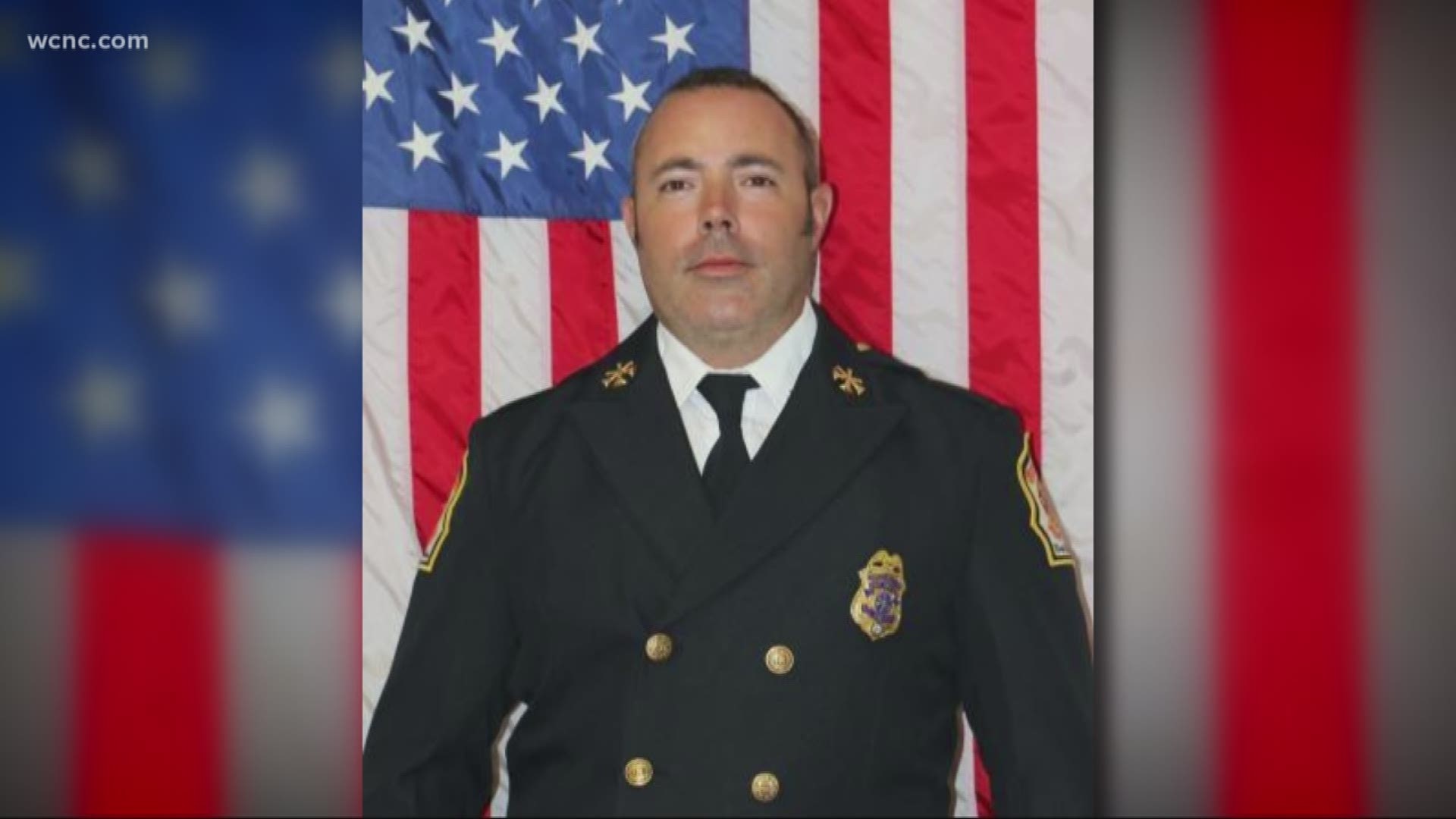 Firefighter Ray Elmore was involved in a crash this morning on a Charlotte highway. He was taken to a trauma center where his left leg was amputated.