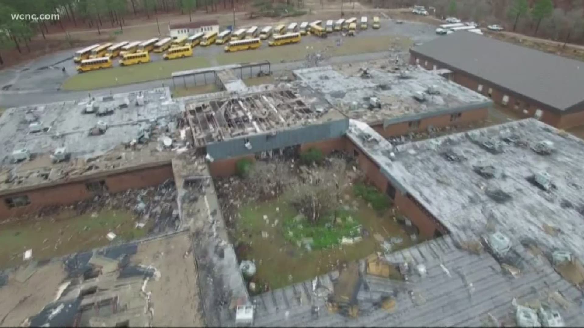 North Central High School in Kershaw, South Carolina was badly damaged when an EF-2 tornado hit the campus over the weekend.