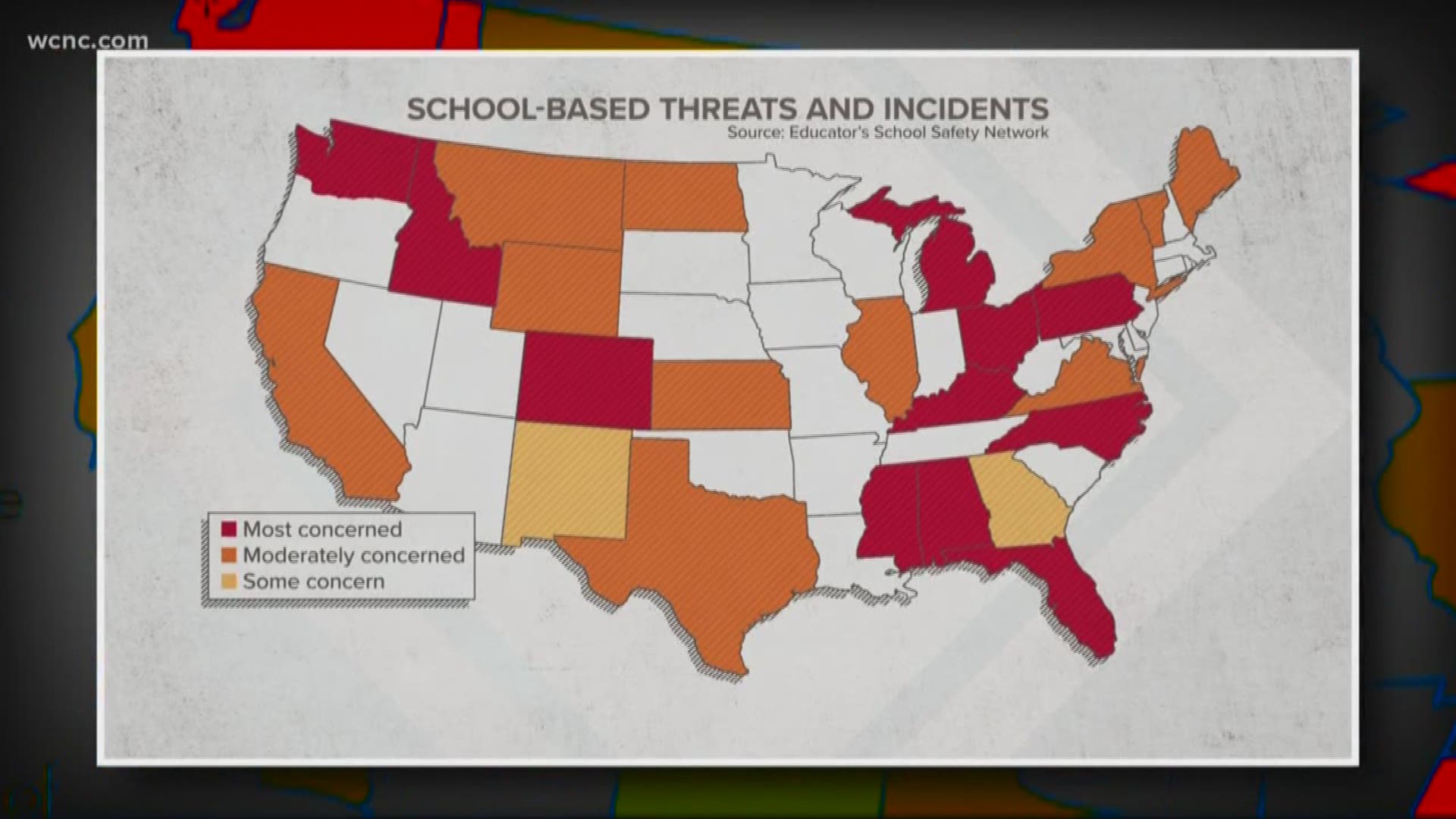 Study ranks North Carolina among top10 states for school threats