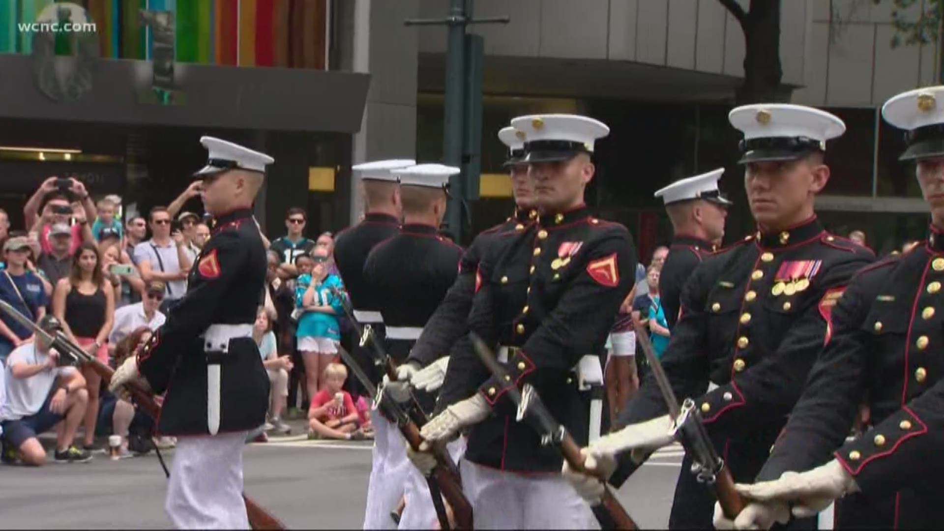 Marine Week wrapped up in Charlotte with a closing ceremony and parade Sunday.