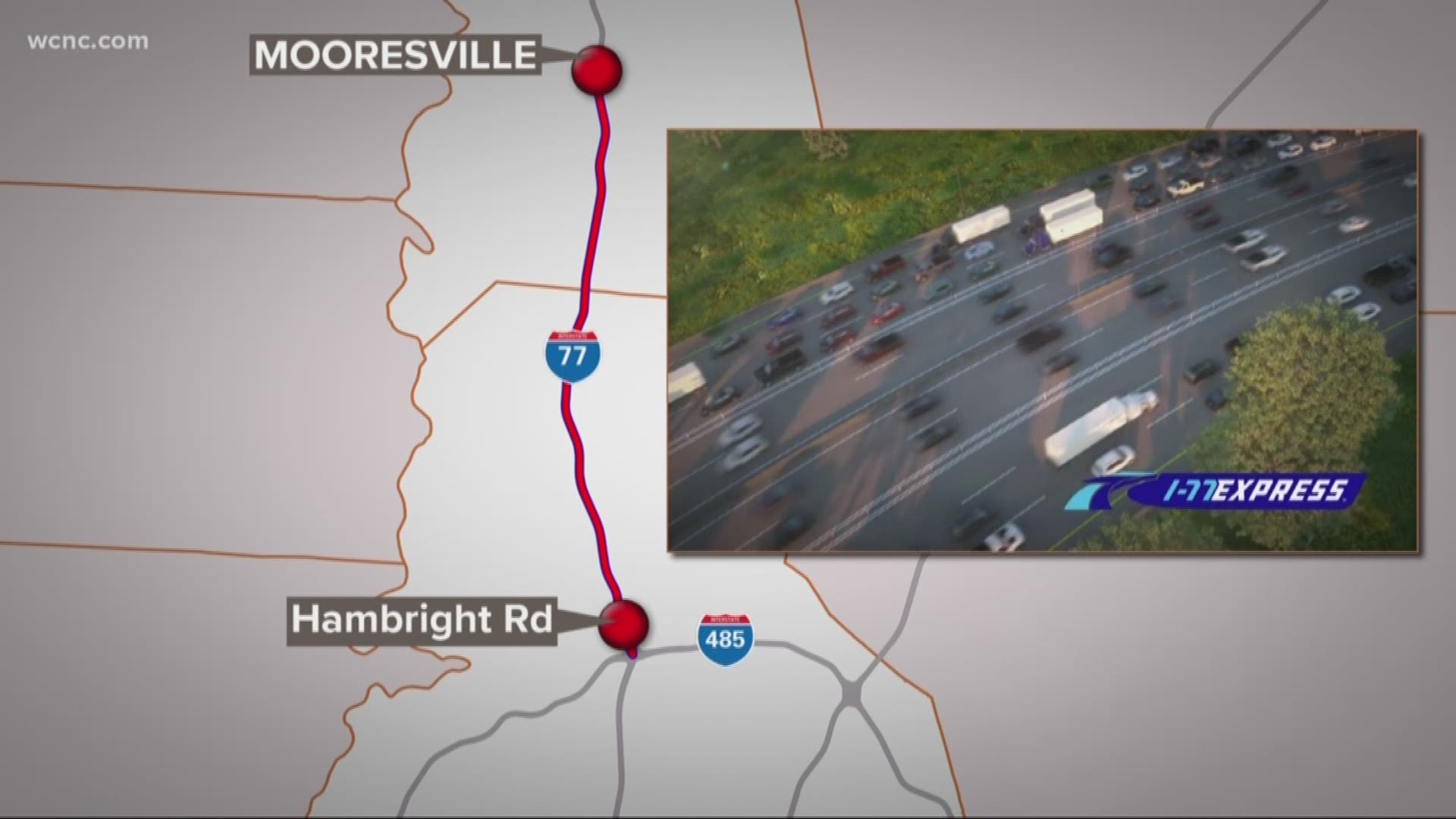 I-77 Mobility partners released a virtual, bird's eye look at how the lanes will work. Test vehicles have been using the express lanes on the northern section of the project.