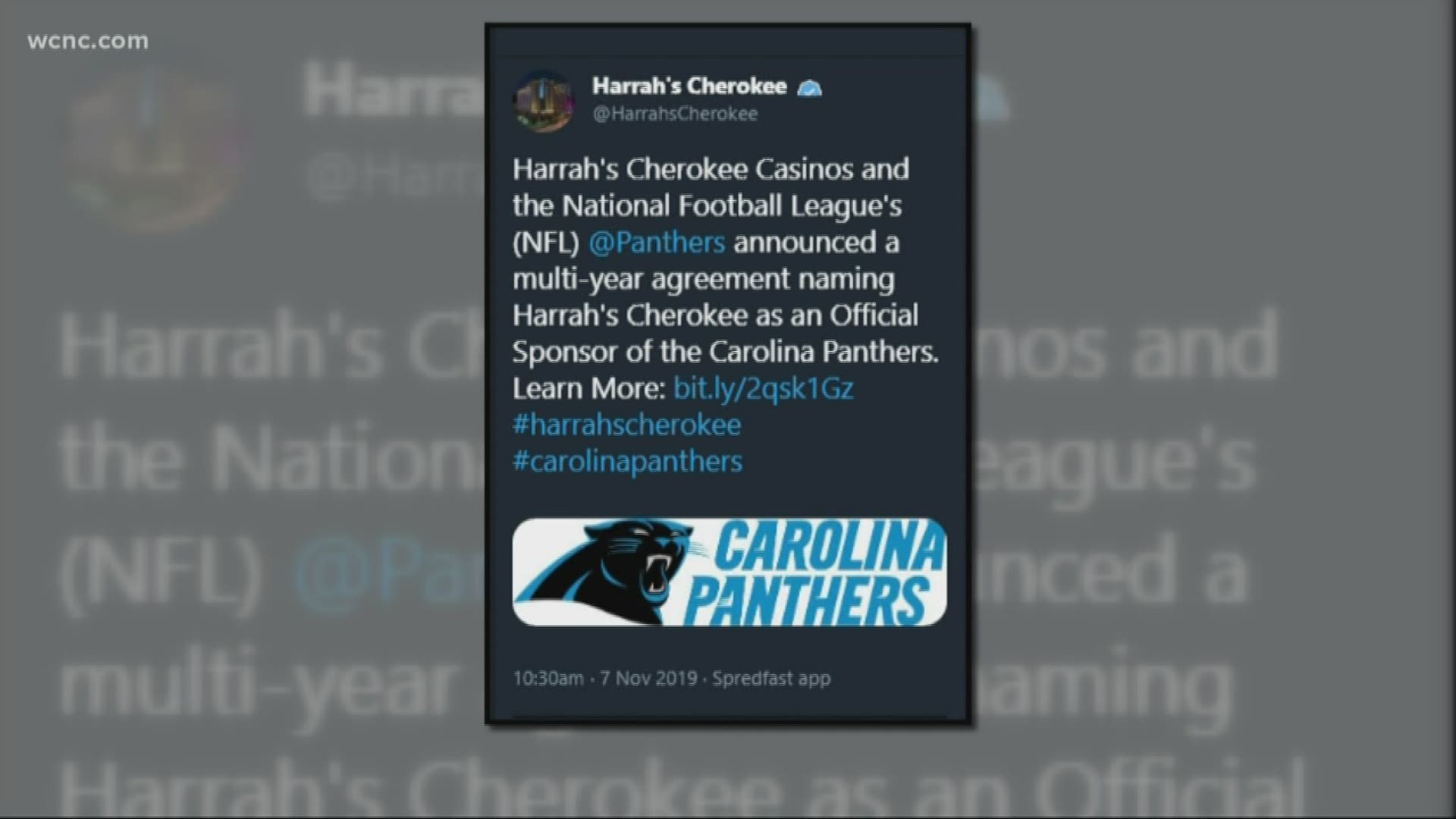 The agreement lets the casino provide prizes for the Panthers Pick'em game through the Panthers mobile app.