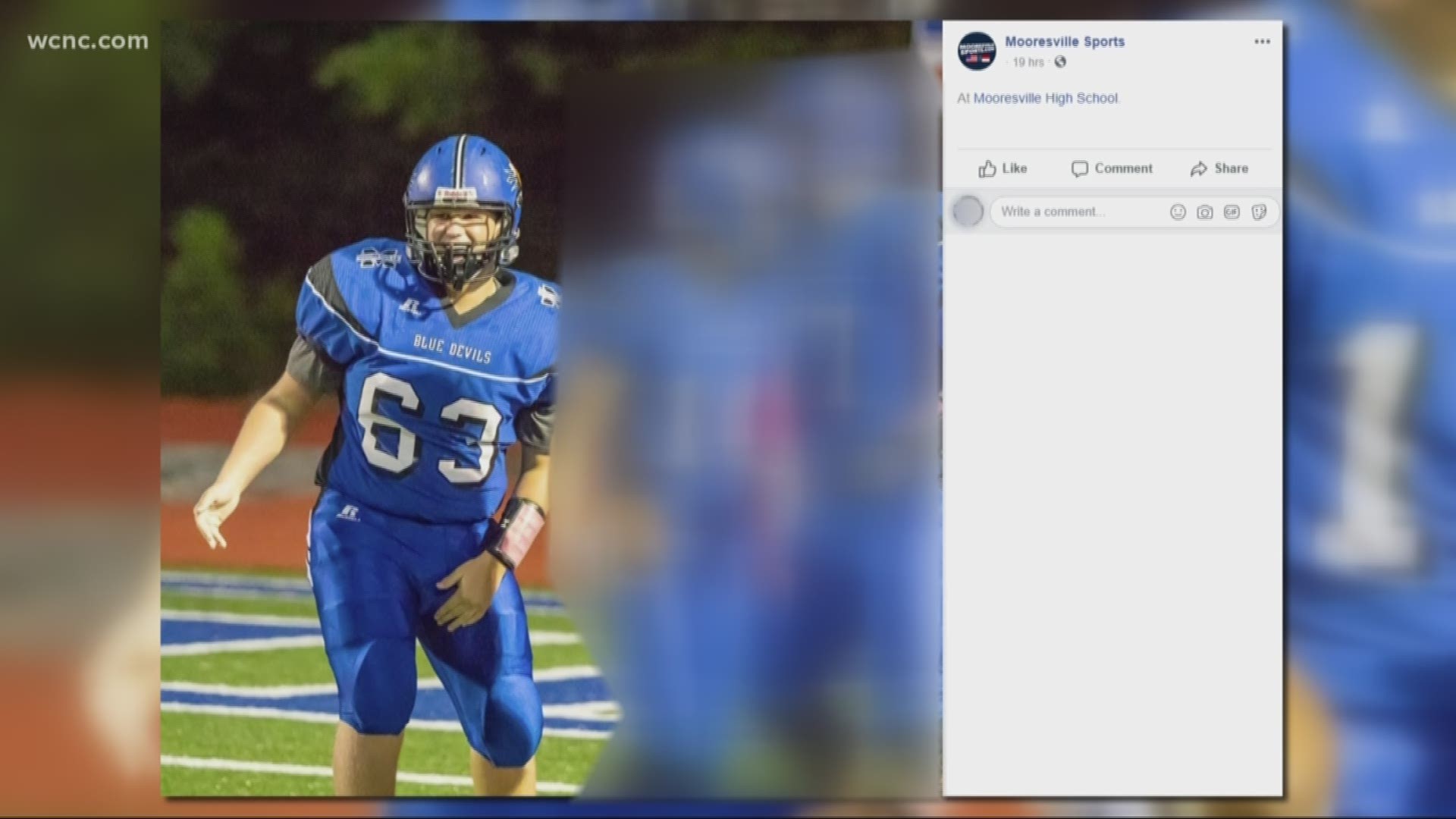 The incident involving Gavin Sharpe happened Saturday afternoon on the Mooresville High School Magnolia Campus, the school district said.