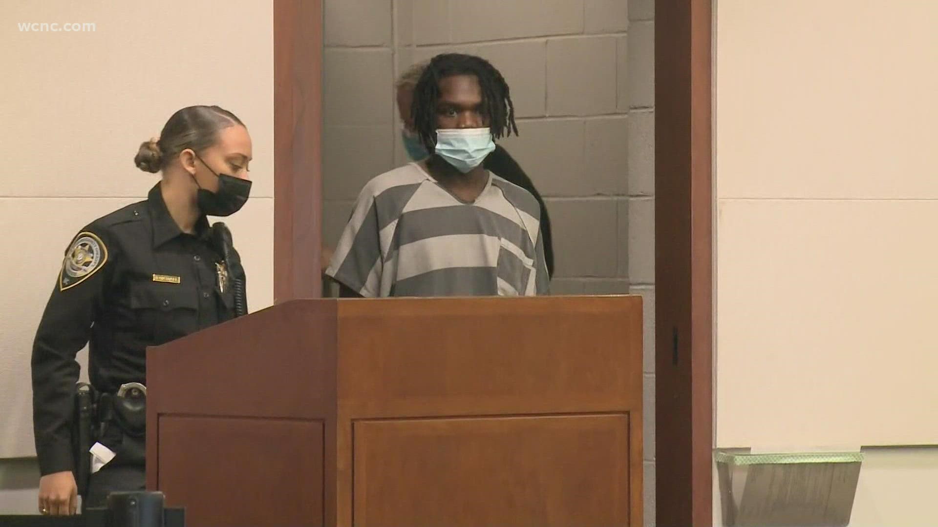 The man accused of killing a Lenior Rhyne football player appeared before a judge today.