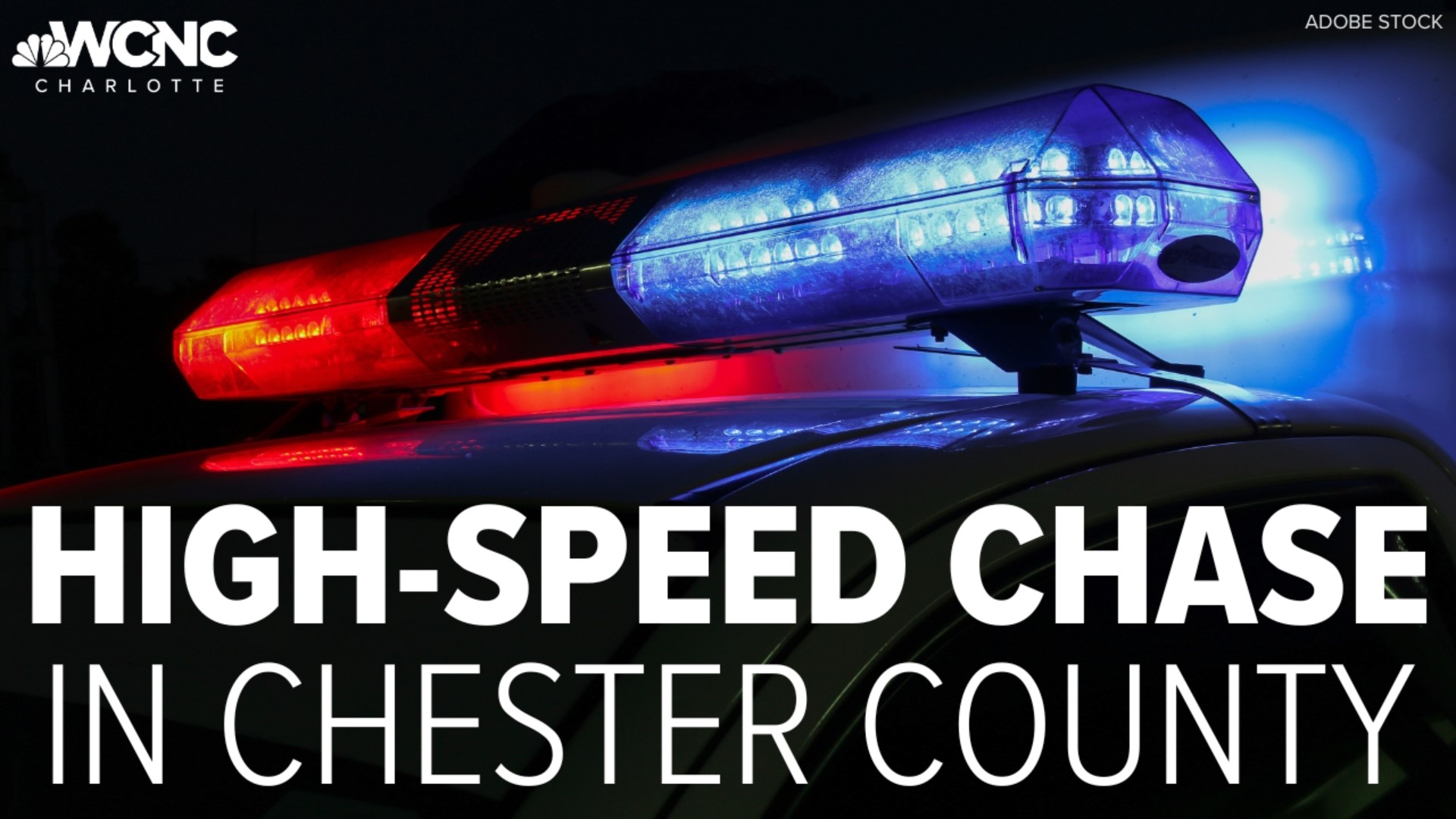 The Chester County Sheriff's Office was involved in a car chase, ending after the car went off the highway and hit a tree while speeding.