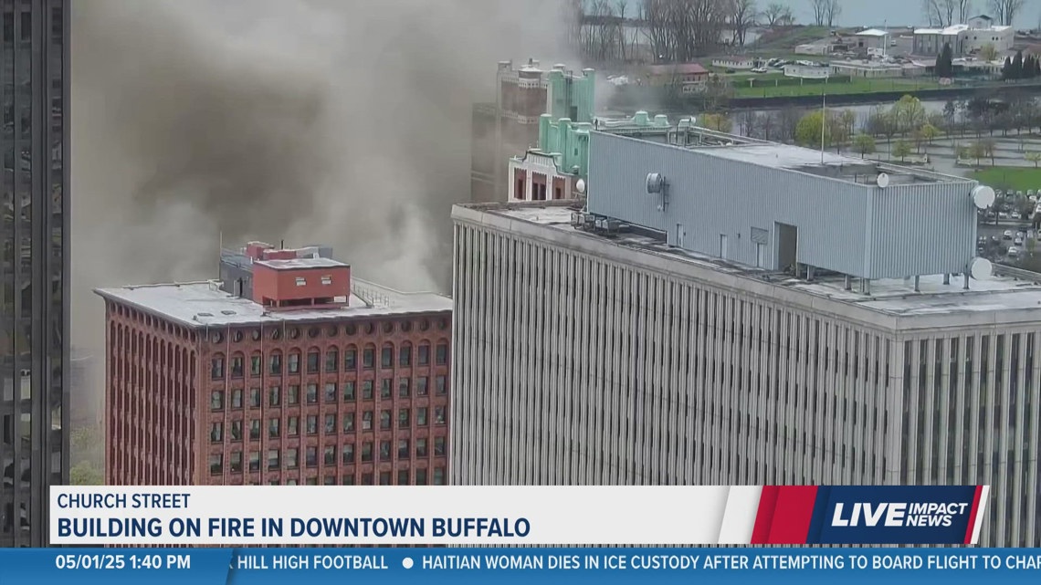 Buffalo Firefighters Battle 4-Alarm Blaze Downtown