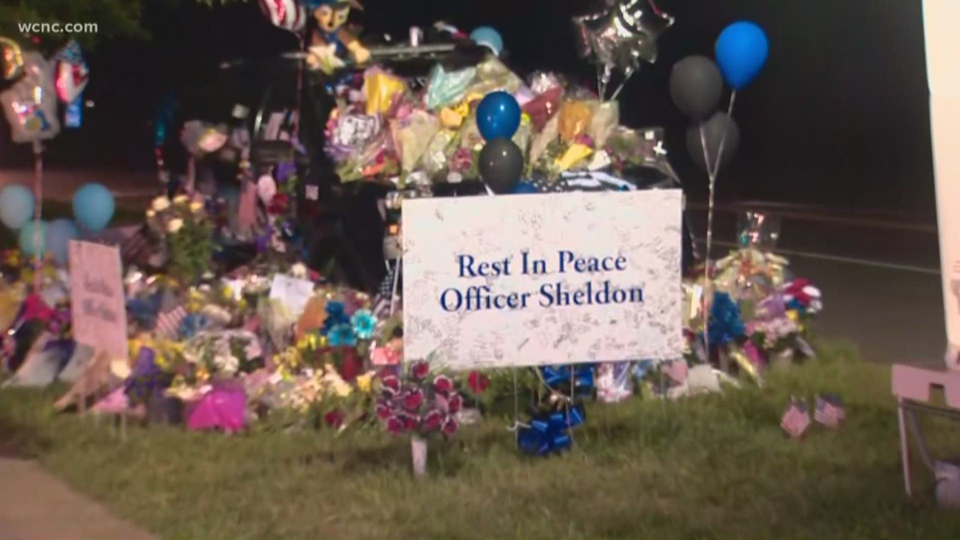 Wednesday, from 6:30 to 8 p.m., there will be a celebration of Officer Sheldon's life in Mooresville. There will be a service Friday at 11 a.m. at Calvary Church in Charlotte.