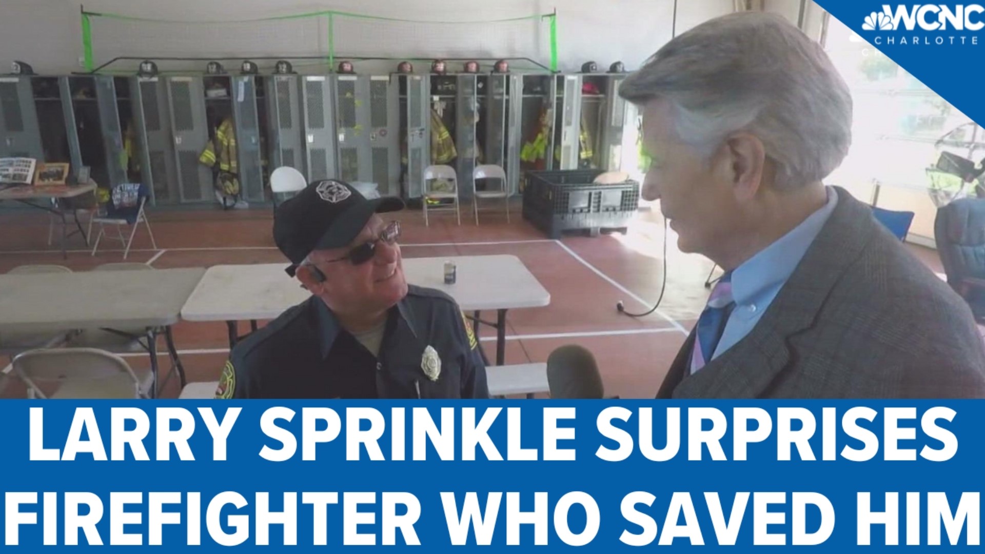 Six years after the wreck that almost took the life of WCNC Charlotte's Larry Sprinkle, he is thanking the firefighter who saved him in a big way.