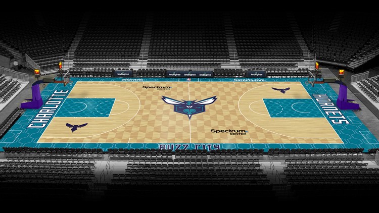 Here's a Charlotte Hornets court design I made for fun. : r/nba