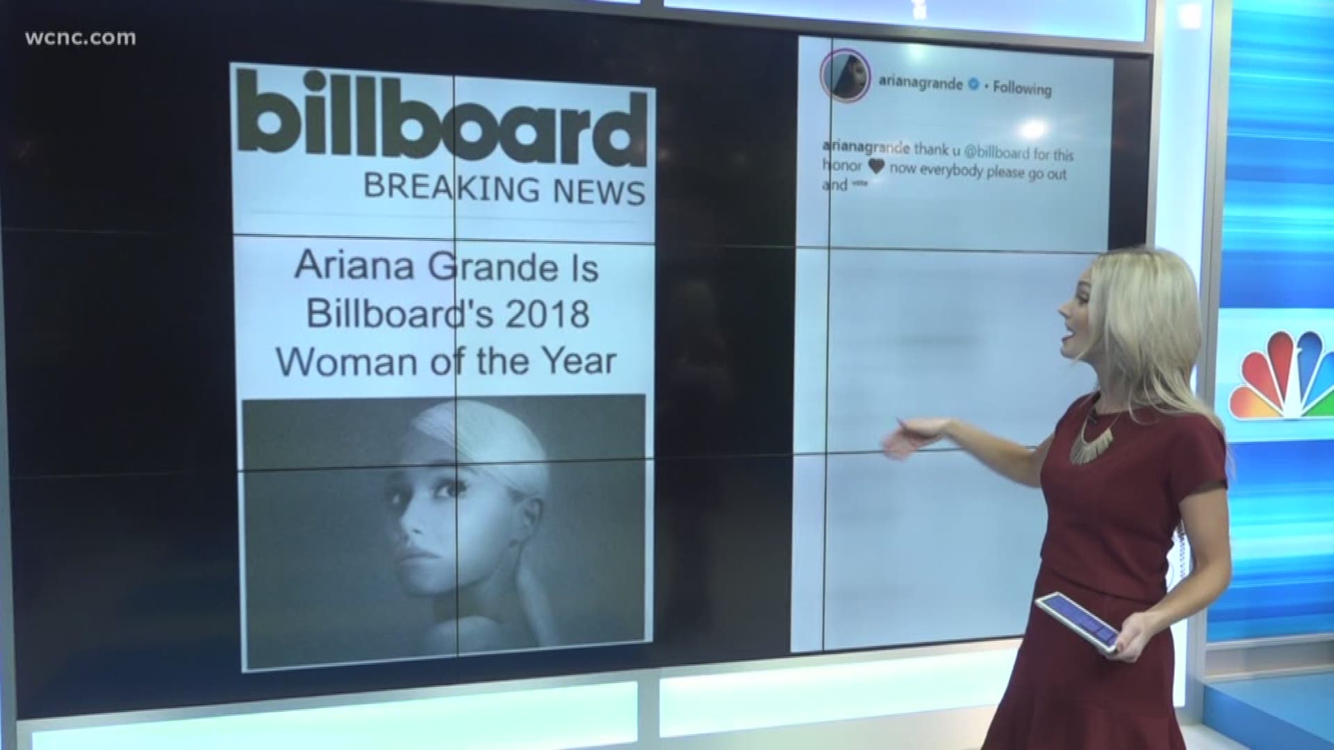 Ariana Grande's album "Sweetener" was the most downloaded for a female artist ever. Now, she's been named Billboard's 2018 Woman of the Year, putting her in the likes of Madonna, Lady Gaga and Taylor Swift.