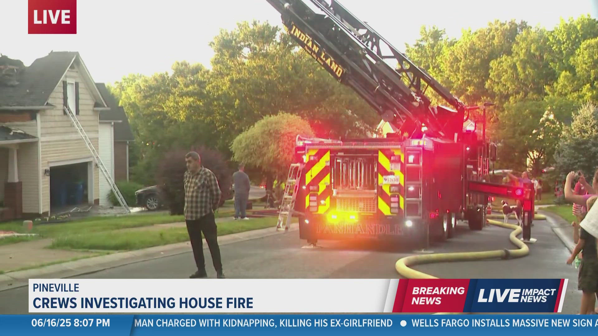 No injuries were reported in the fire on Hawick Manor Lane.
