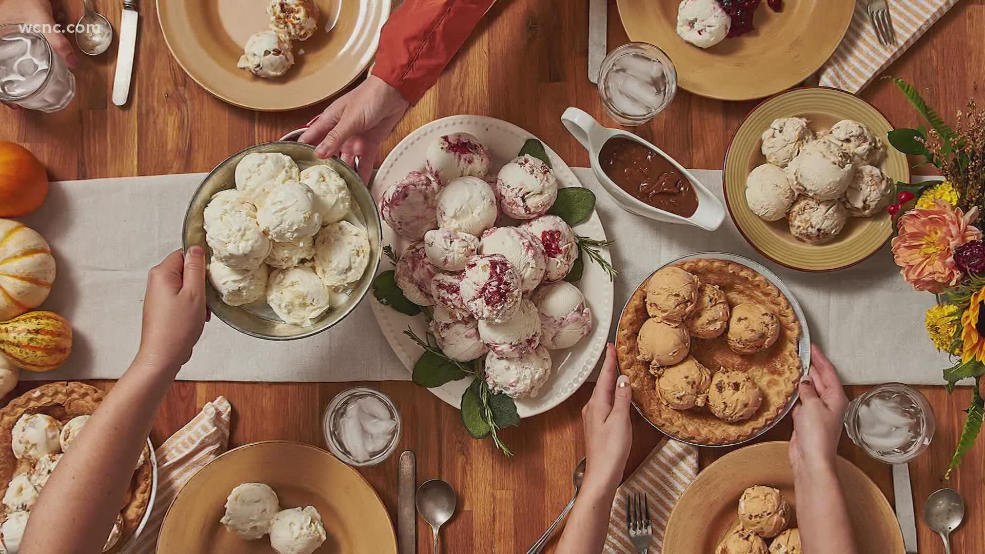 Flavors include caramelized turkey and cranberry sauce together, Parker House Rolls with salted buttercream, candied walnut cheesecake, sweet potato pie and more.
