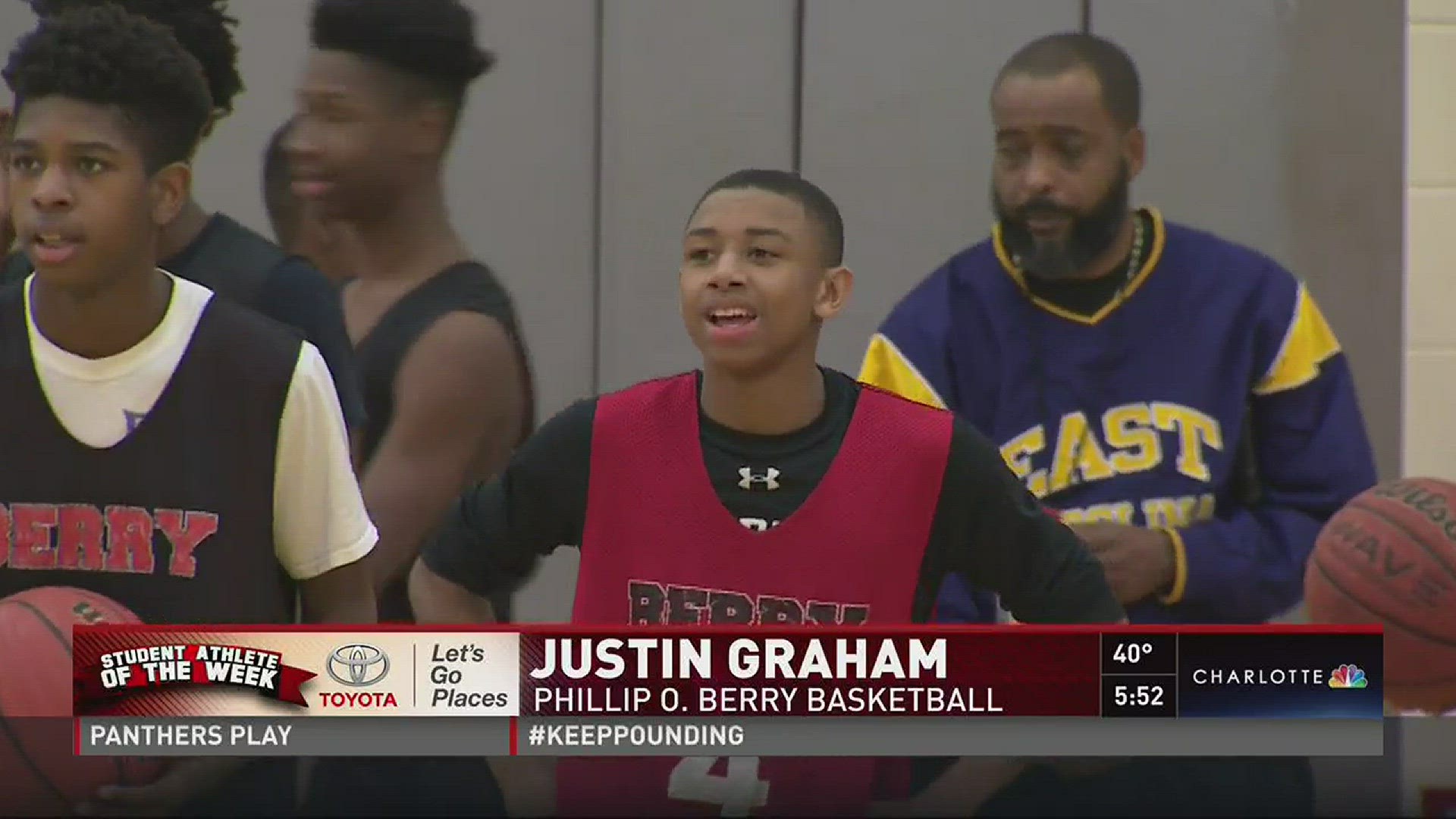 NBC Charlotte's Nick Carboni introduces us to Justin Graham: a Phillip O'Berry basketball player who is proving to be a role model on the court, in the classroom and across our community.