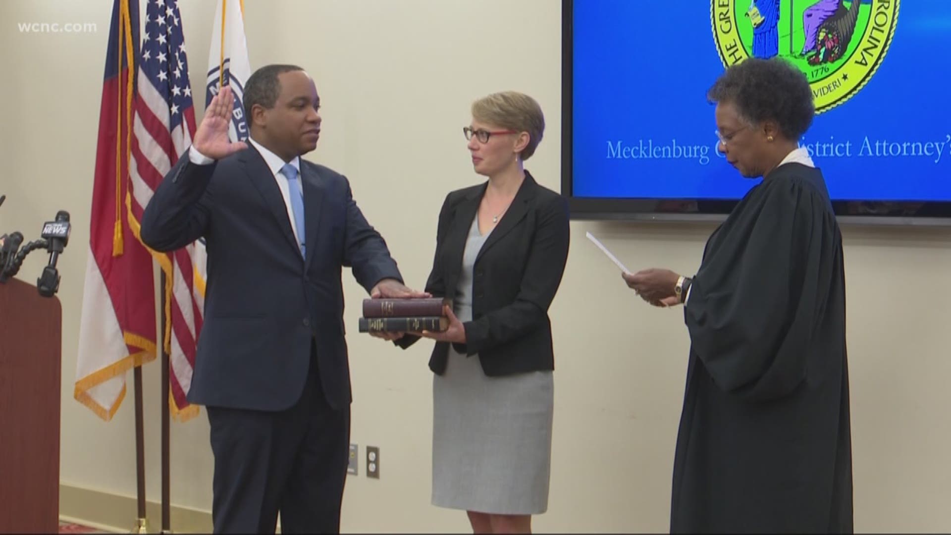 It was a historic day Monday, as Spencer Merriweather became the first African American District Attorney in Mecklenburg County.