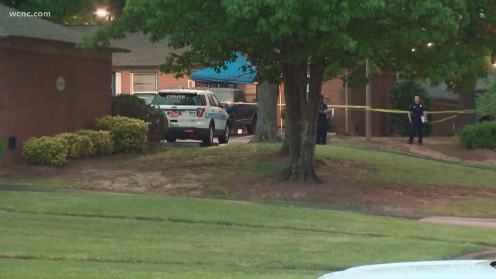 Charlotte-Mecklenburg Police said two roommates got into a fight early Friday morning before one of the men stabbed the other to death. He then called 911 and waited until police arrived.