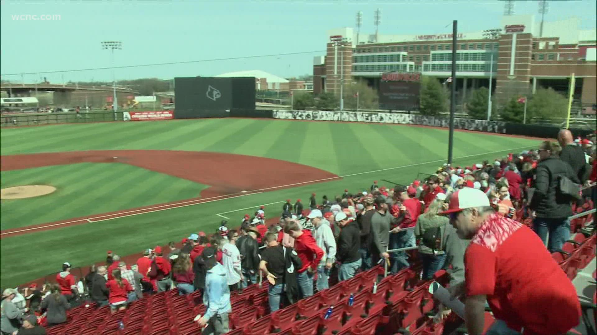 North Carolina and Louisville baseball game halted after apparent