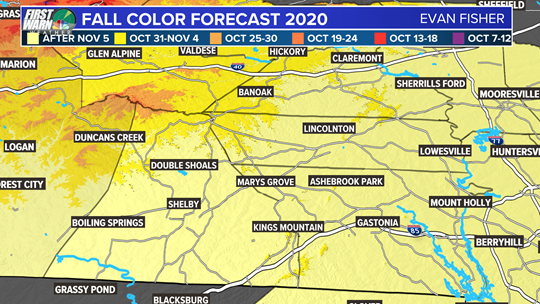 When fall leaves will look their best in North Carolina | wcnc.com