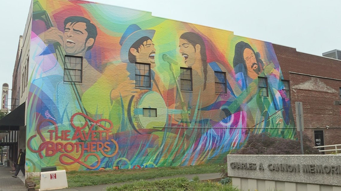 'Dream come true': Avett Brothers mural in downtown Concord, NC | wcnc.com