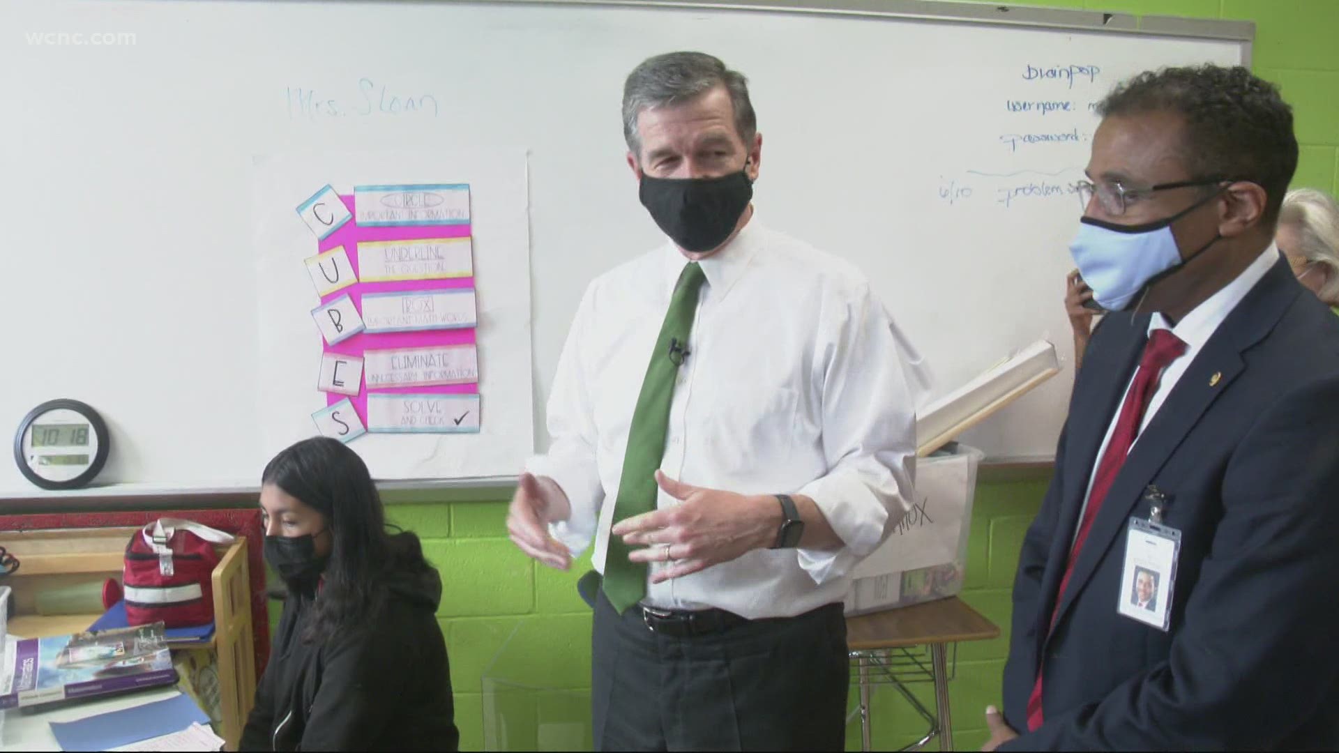 North Carolina Governor Cooper went to Salisbury to highlight the innovative teaching methods a 6th-grade teacher is making using social media.