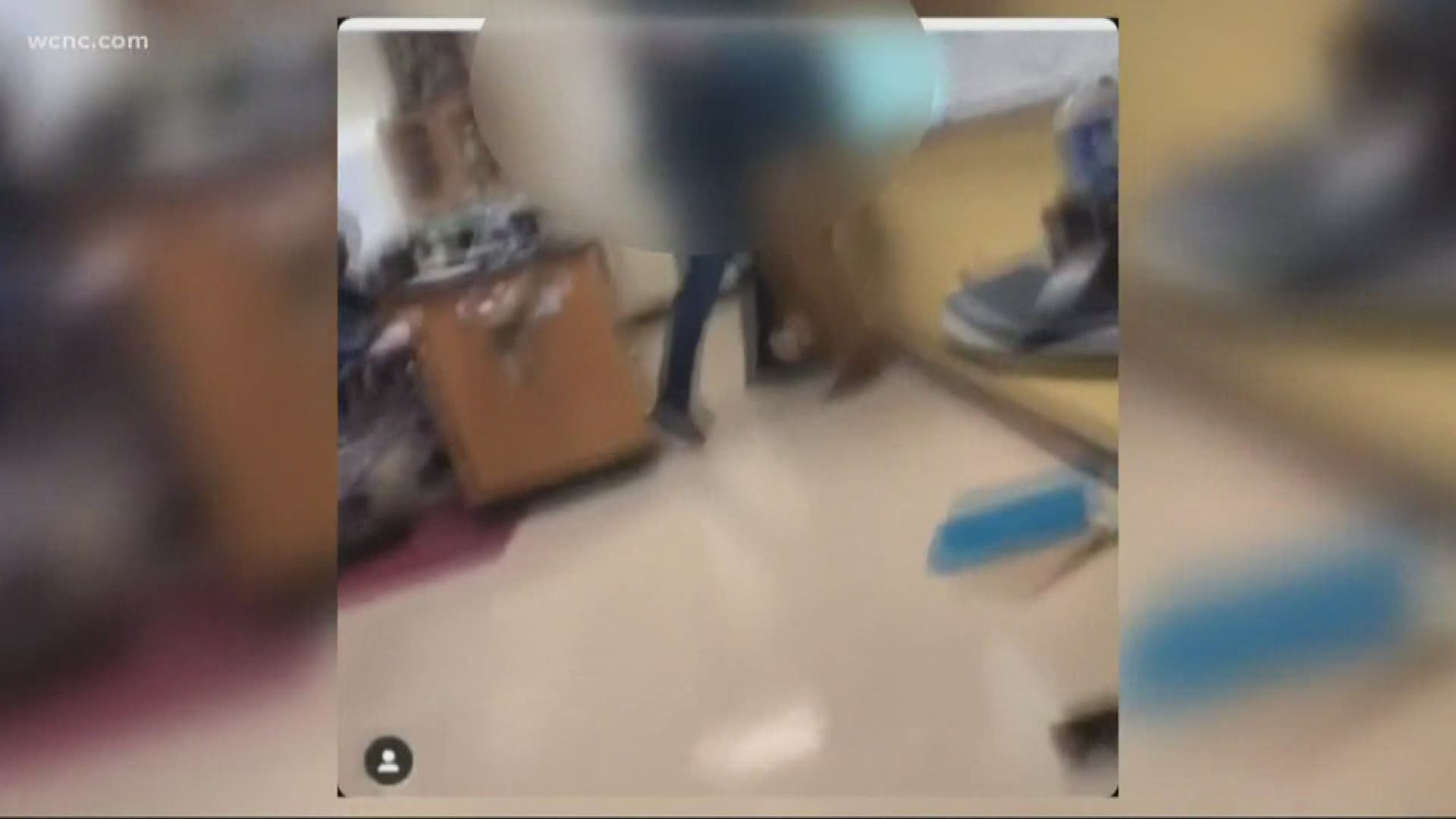 Charlotte-Mecklenburg Schools confirmed a student threatened and assaulted a staff member Monday morning.