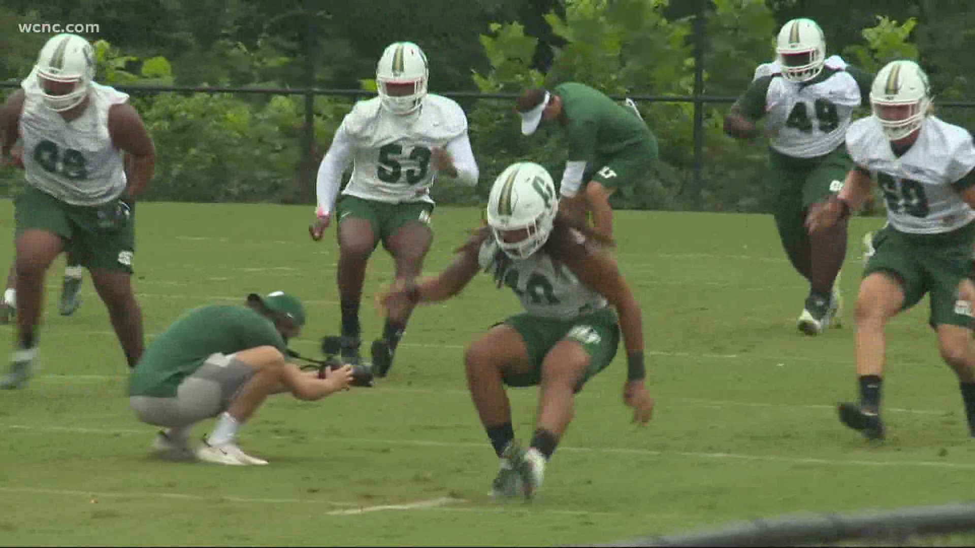 Some college football teams are getting back to practice, including the Charlotte 49ers. WCNC was there this morning as the team took the field for the first time.