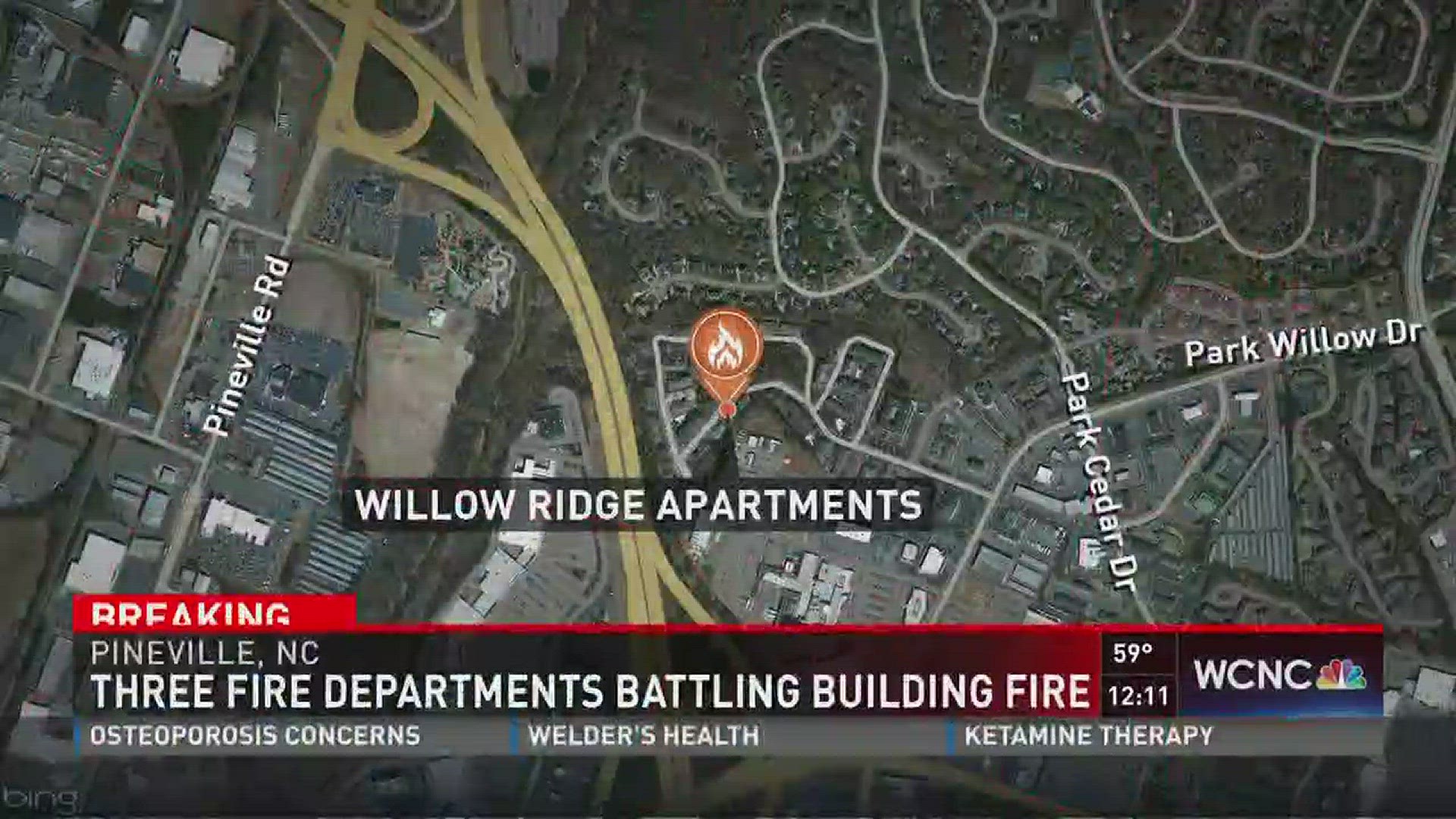 Multiple fire departments responding to massive apartment fire