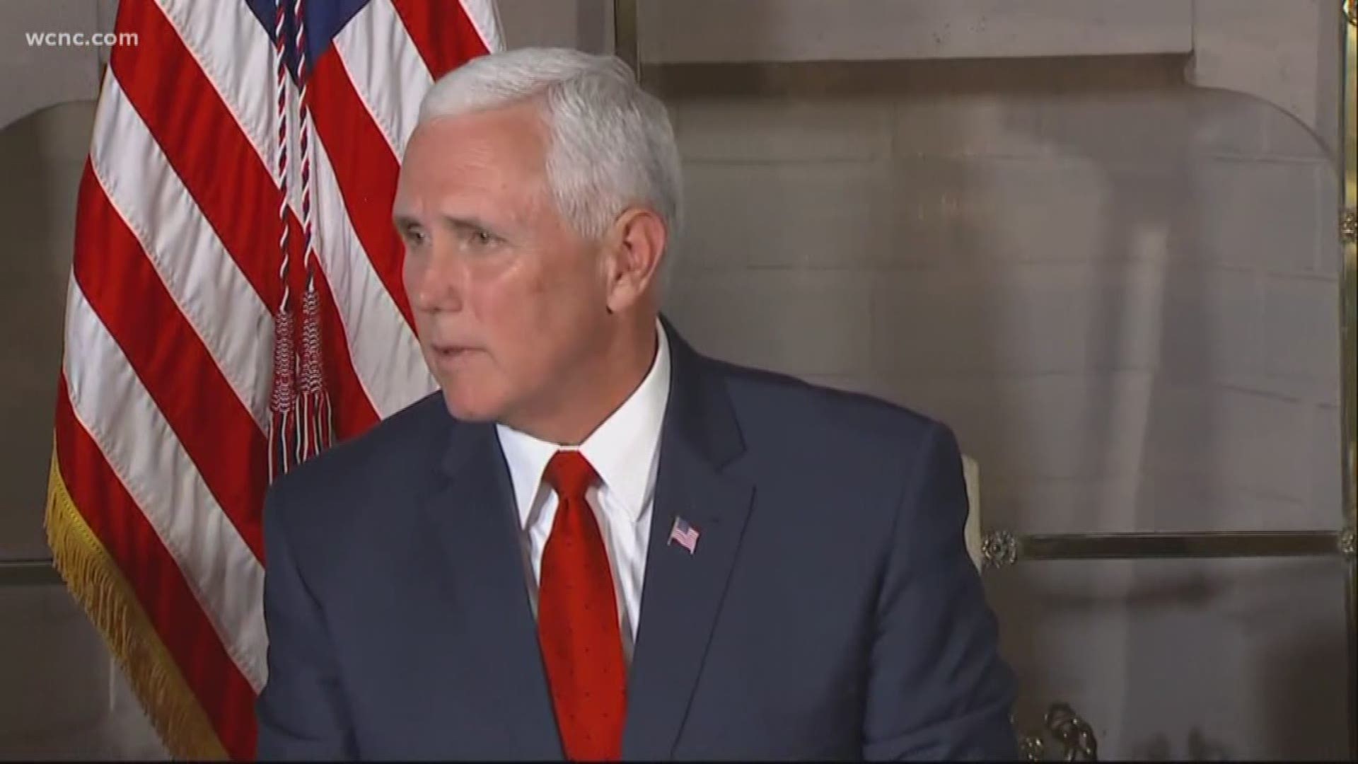 Vice President Mike Pence will spend the day in North Carolina, including an event with Congressman Robert Pittenger in Charlotte.