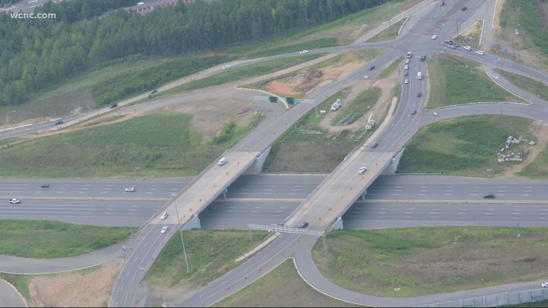 The DDI is a design that allows two directions of traffic to temporarily cross to the left side of the road where U.S. 29/601 meets Interstate 85.