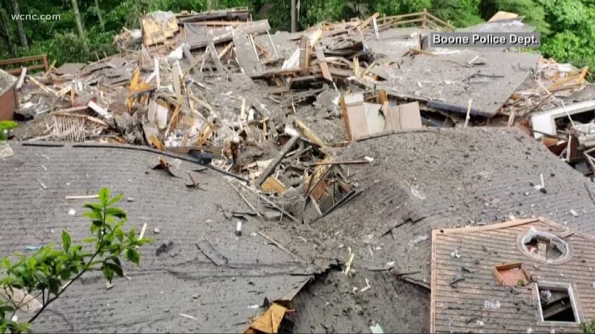 Two people were killed when a landslide destroyed a home in Watauga County Wednesday.