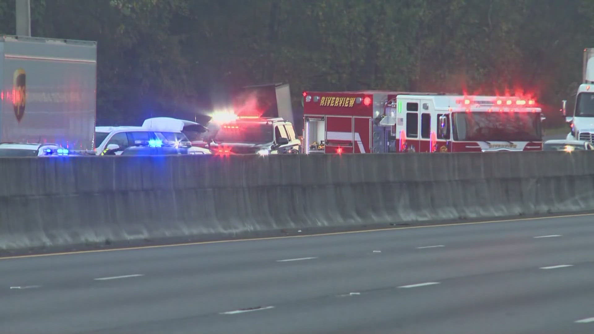 Two lanes of Interstate 77 northbound are shut down at mile marker 84 after a multi-vehicle crash in York County, according to the York County Sheriff's Office.