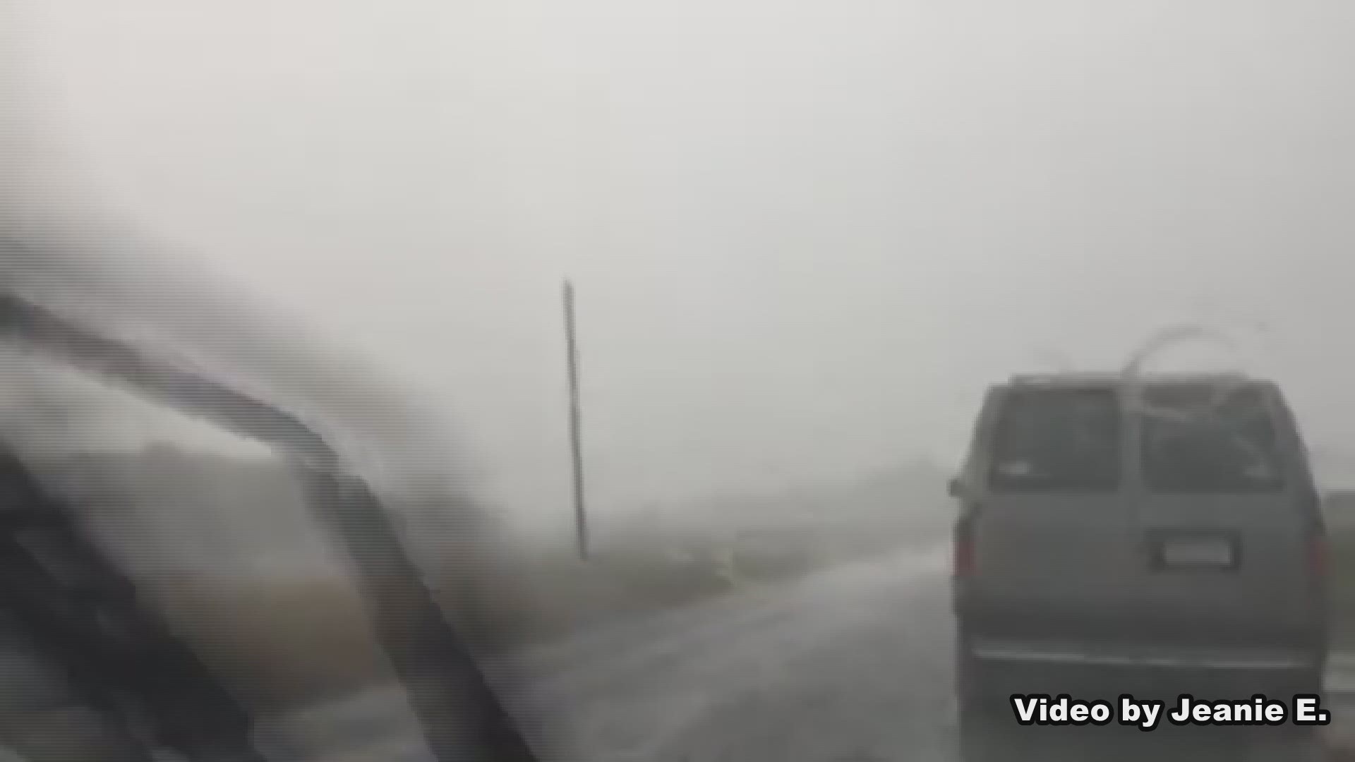 A local storm spotter shared a video of strong storms in Cleveland County.