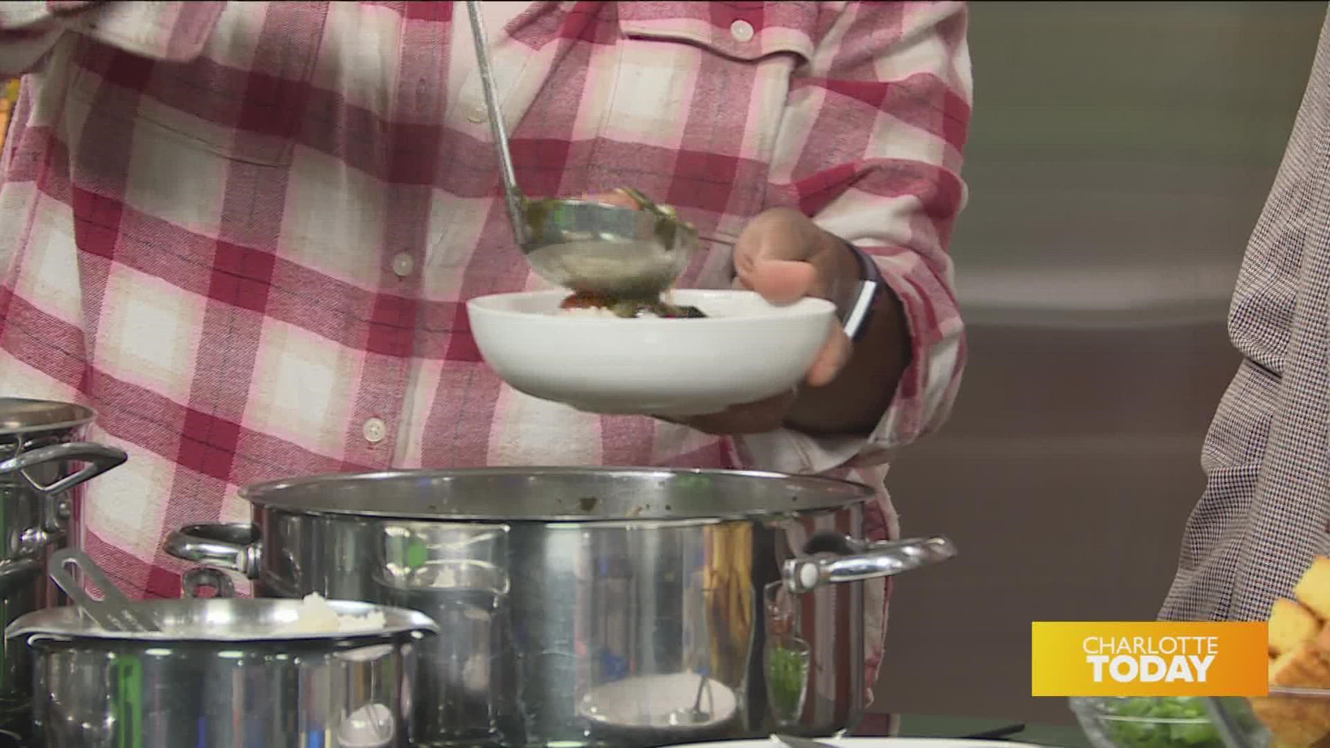 Chef Andria Gaskins makes a delicious soup