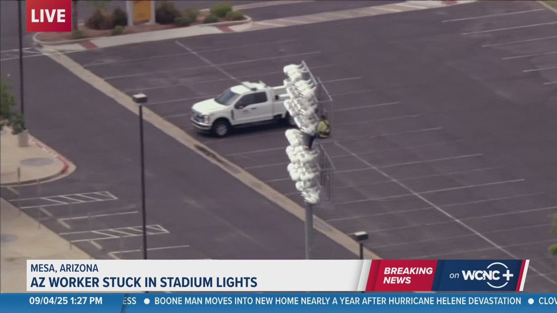 Injured Worker Rescued From Hohokam Stadium Light Pole, Mesa