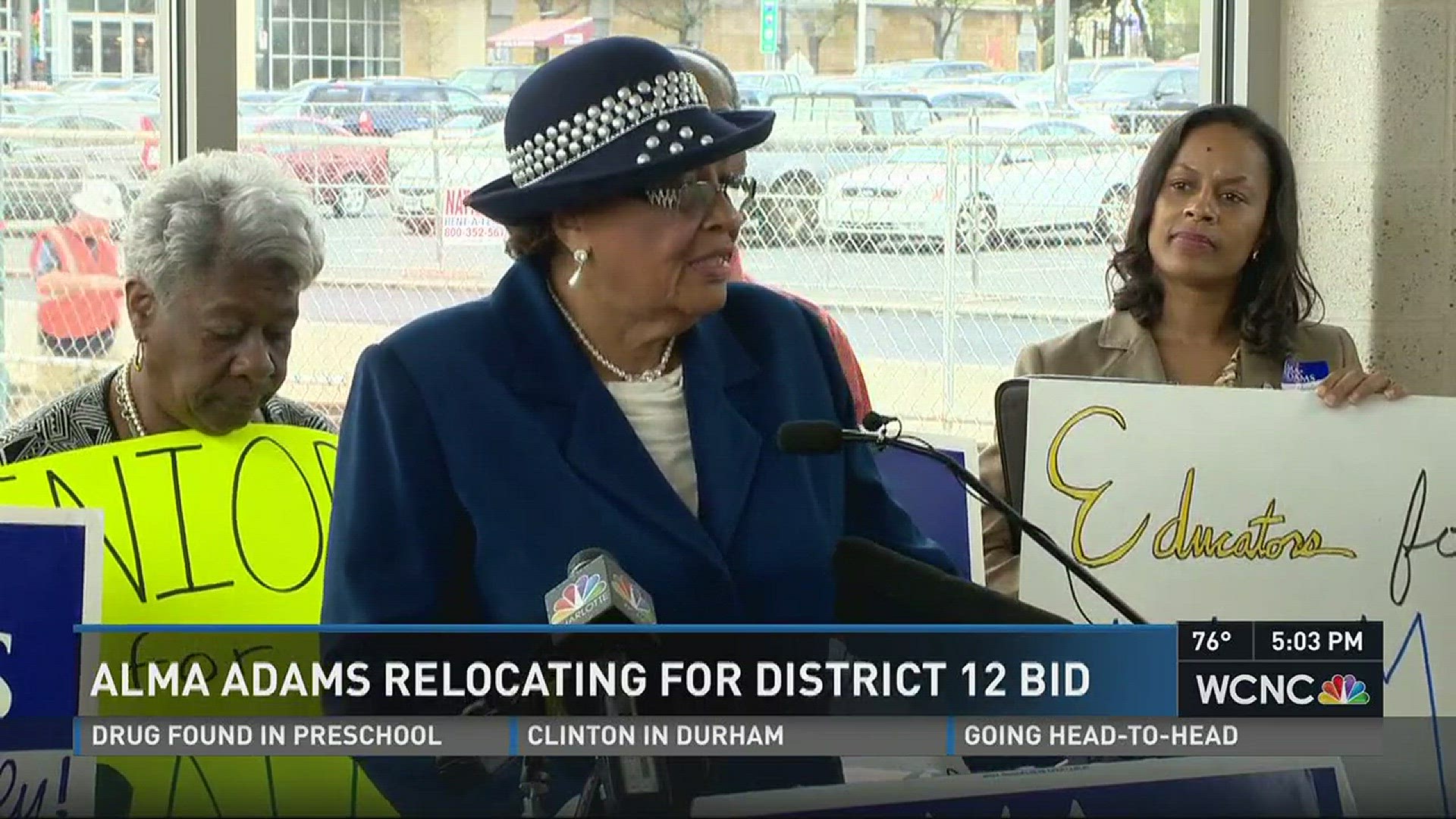 After the district maps were redrawn and her home district drastically changed, Congresswoman Alma Adams announces she will relocate to Charlotte in an effort to keep her seat.