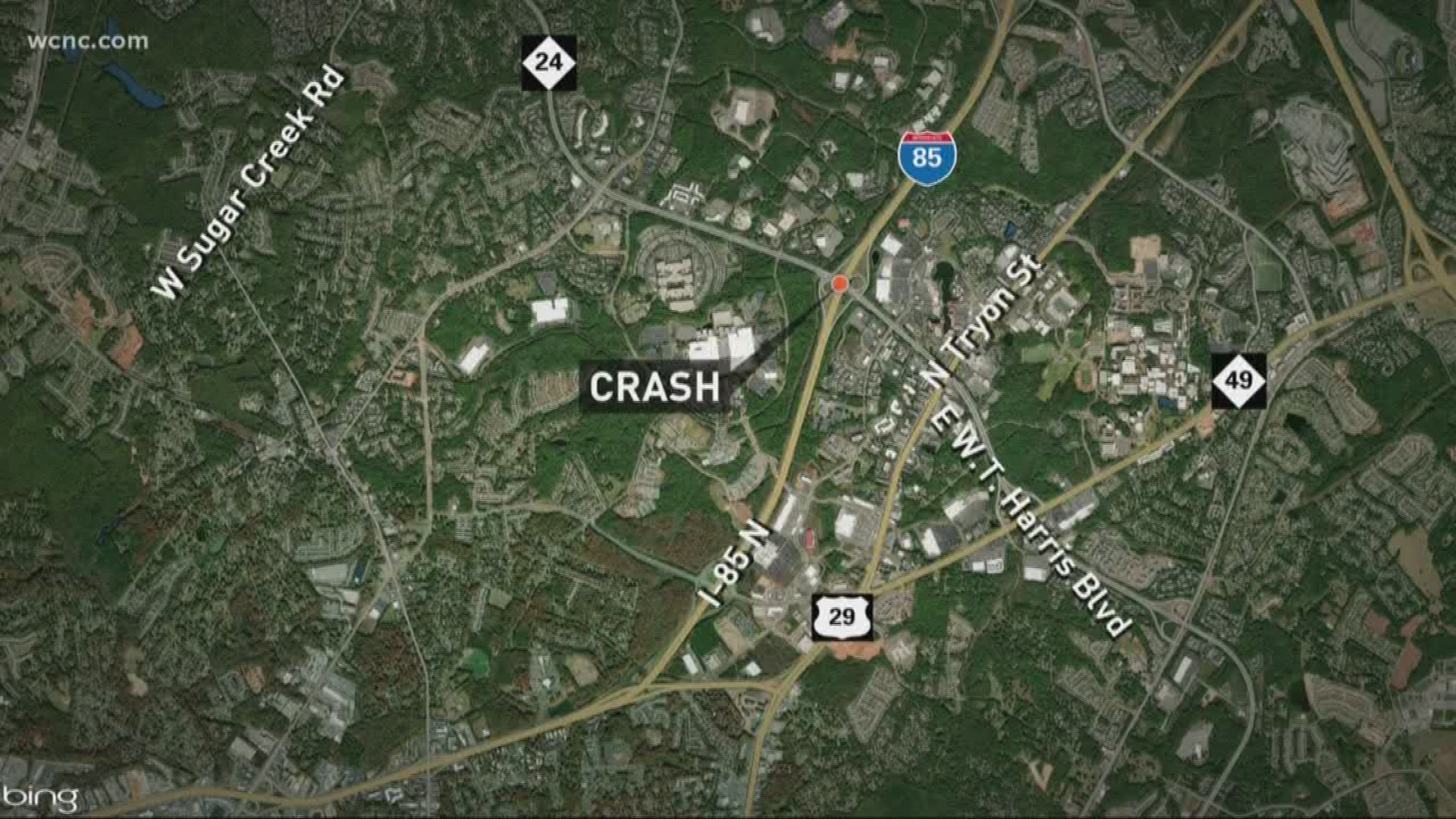 Police are investigating a crash on I-85 near W.T. Harris that closed the road for hours. WCNC is told multiple vehicles were involved, and five were injured -- three with life-threatening injuries.
