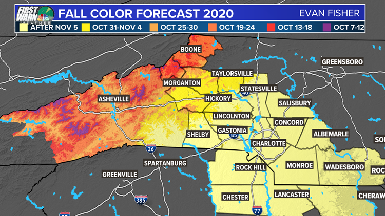 When fall leaves will look their best in North Carolina | wcnc.com