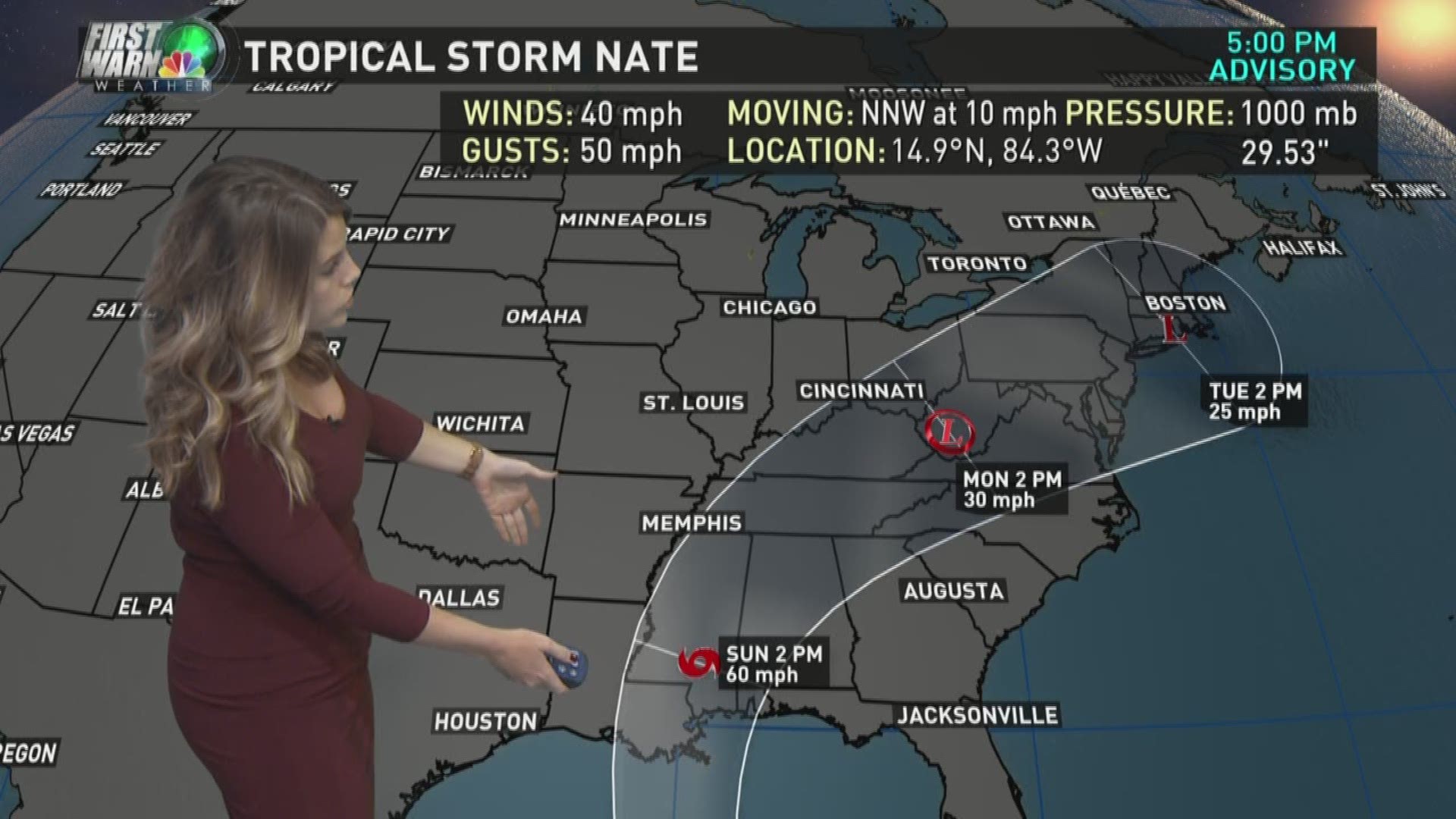 Tracking Tropical Storm Nate