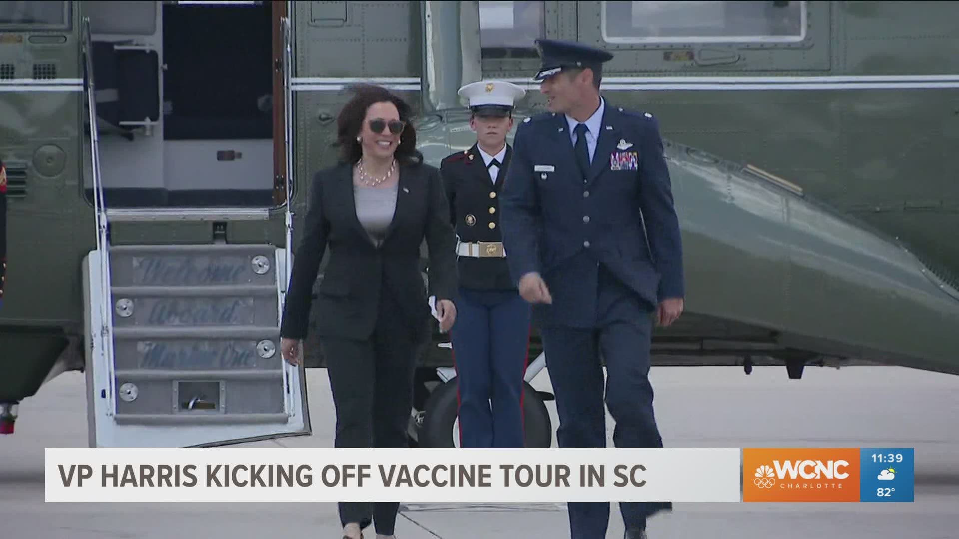 Vice President Kamala Harris is visiting SC this week to kick off her vaccine tour.