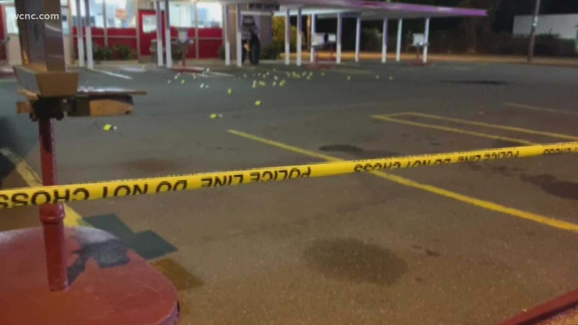 At least three people were hurt after shots were fired at a hookah bar along East Independence Boulevard in Charlotte, police say.