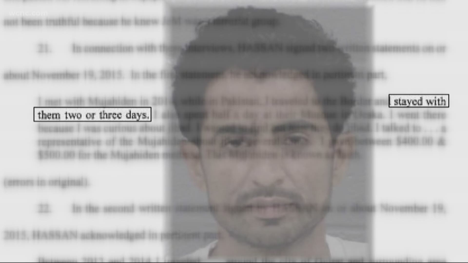 He was en route to the United States from Pakistan, according to the Mecklenburg County Sheriff's Office.