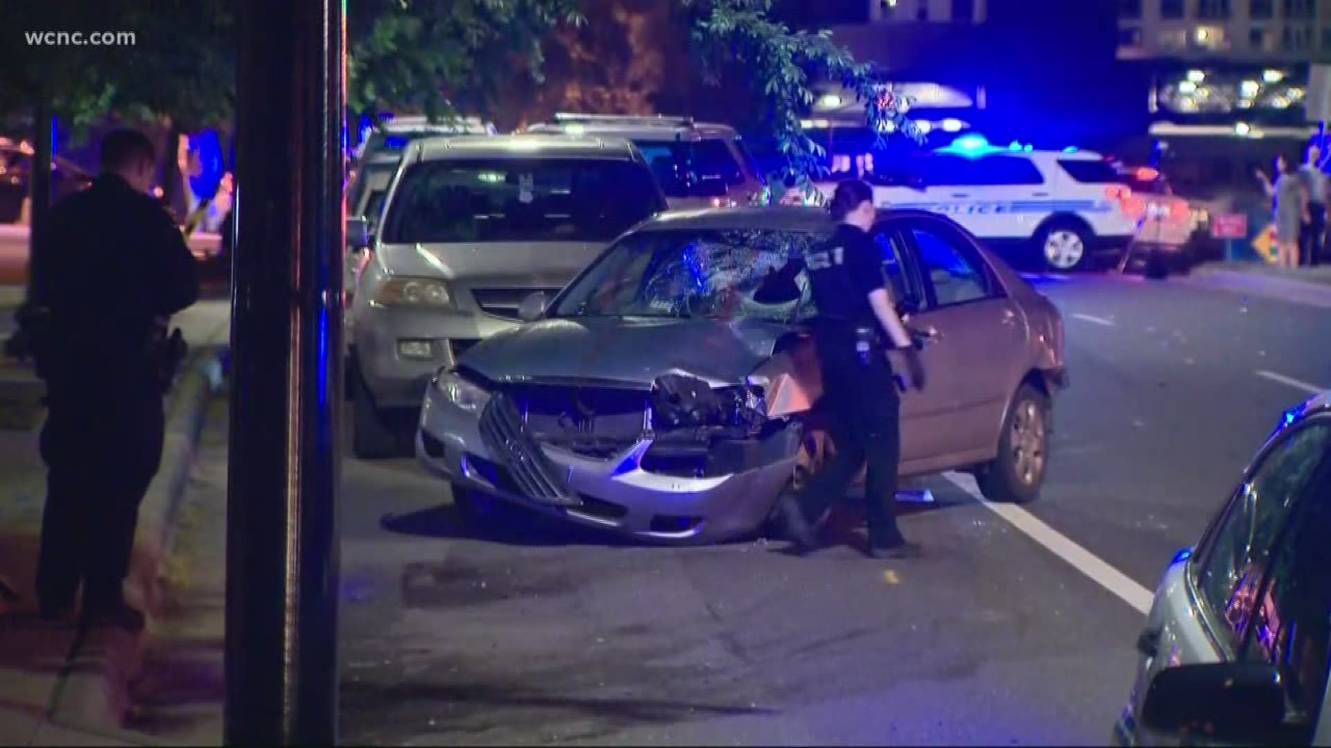 Charlotte Mecklenburg Police say the driver ran from the scene, leaving his car. According to Medic, the man was struck at South Boulevard and East Carson Boulevard Tuesday night.