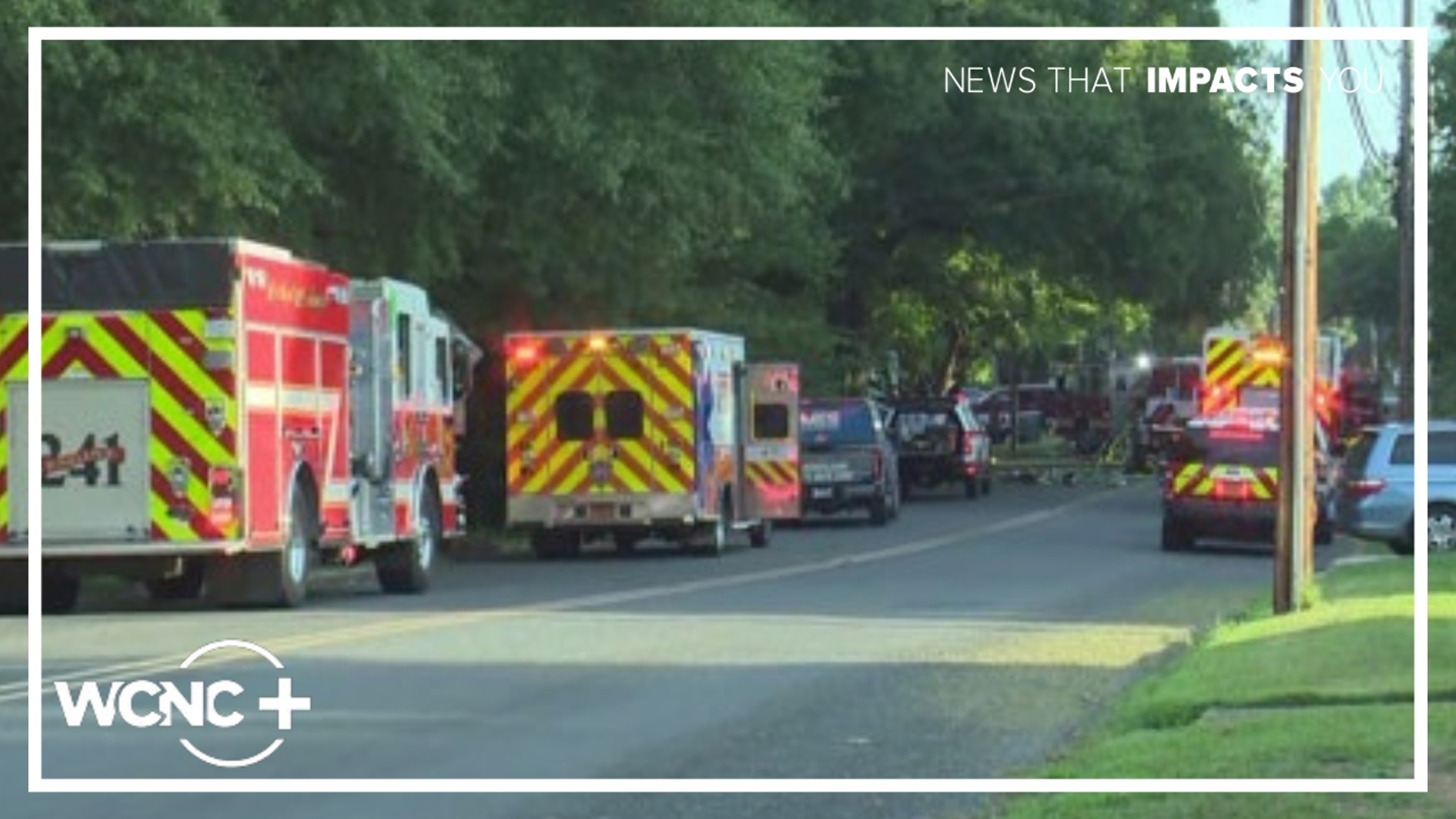 The fire drew a large emergency response to a neighborhood in Marshville. 