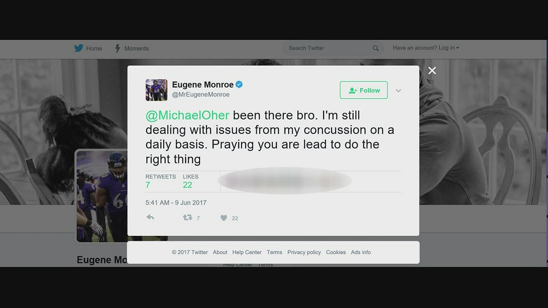 Panthers' Oher posts, deletes pill bottle picture