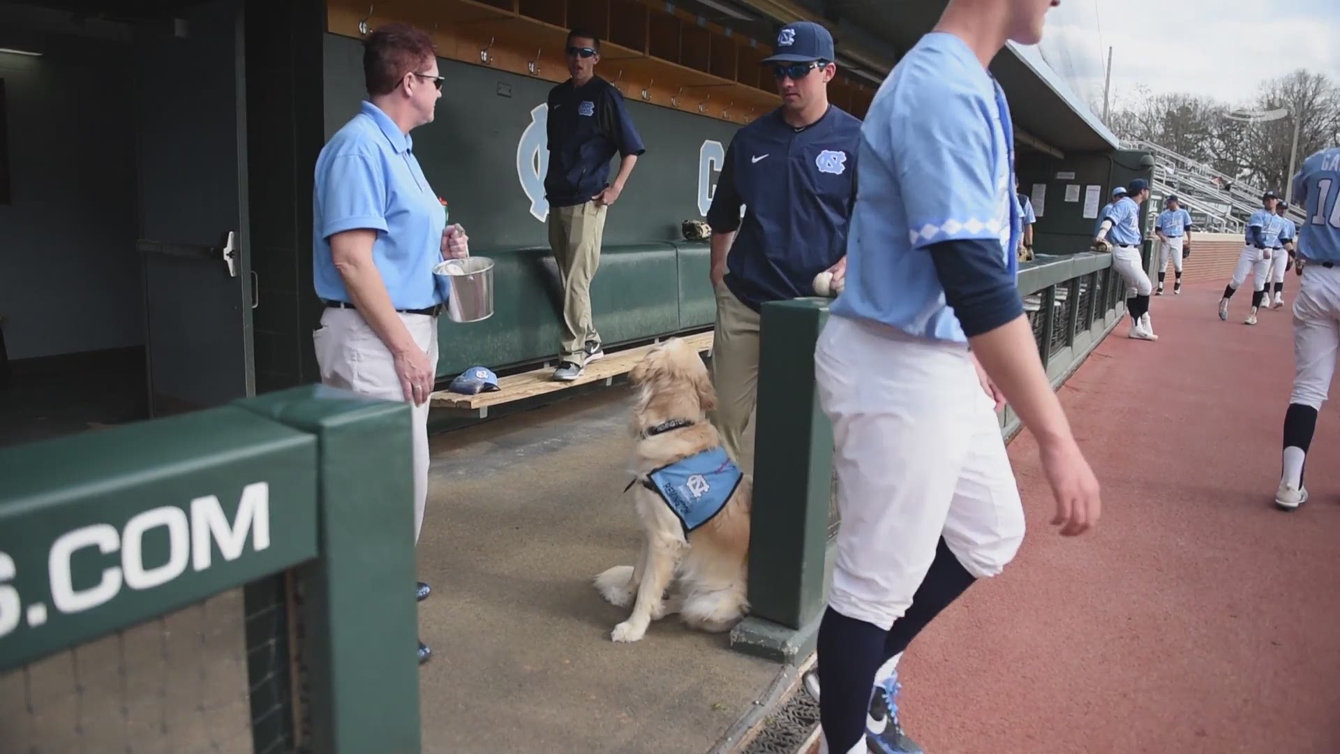 The University of North Carolina's baseball team has an extra special helper in the locker room. Video courtesy of the University of North Carolina-Chapel Hill.