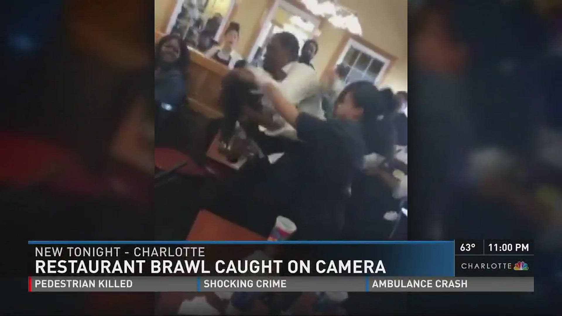 Brawl at local restaurant caught on cam