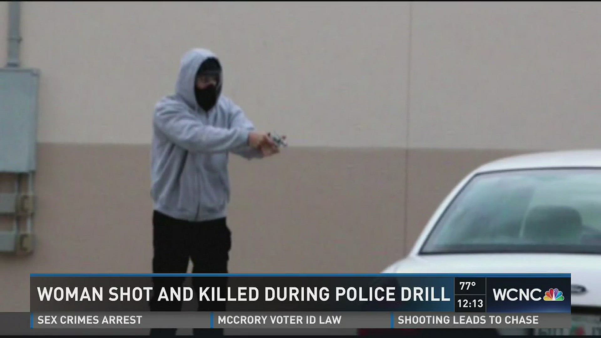 Woman shot and killed during police drill